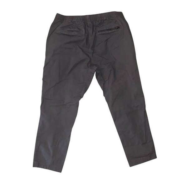 George Mens Drawstring Cargo Pants L 36-38 Charcoal Gray Cotton Spandex Blend El - Picture 5 of 8